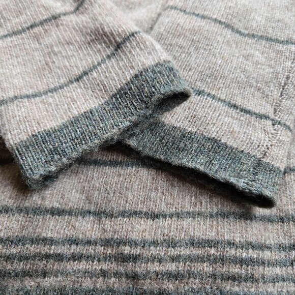 Toad & Co Heartfelt Hoodie Wool Striped Brown, Tan, Green - Picture 7 of 10